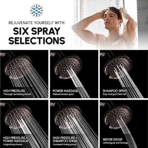 ShowerMaxx, Luxury Spa Series: Bronze Shower Head, 5 inch 6 Spray Settings Adjustable High Pressure Showerhead with 360 Degree Tilt, Experience MAXX-imum Comfort and Elegance (Oil Rubbed Bronze)