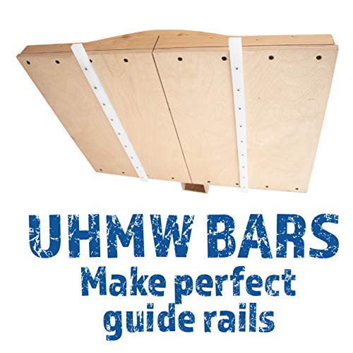 UHMW Precision Milled Bar 3/4" X 3/8" X 36" For Jigs, Fixtures or Miter Slots (size 3/4" x 3/8"). Slick Durable Material Slides with Ease. Ideal for Table Saws, Router Table and Bandsaws (2 UHMW Bars)