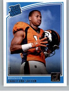 2018 donruss football #312 courtland sutton rc rookie card denver broncos rated rookie official nfl trading card