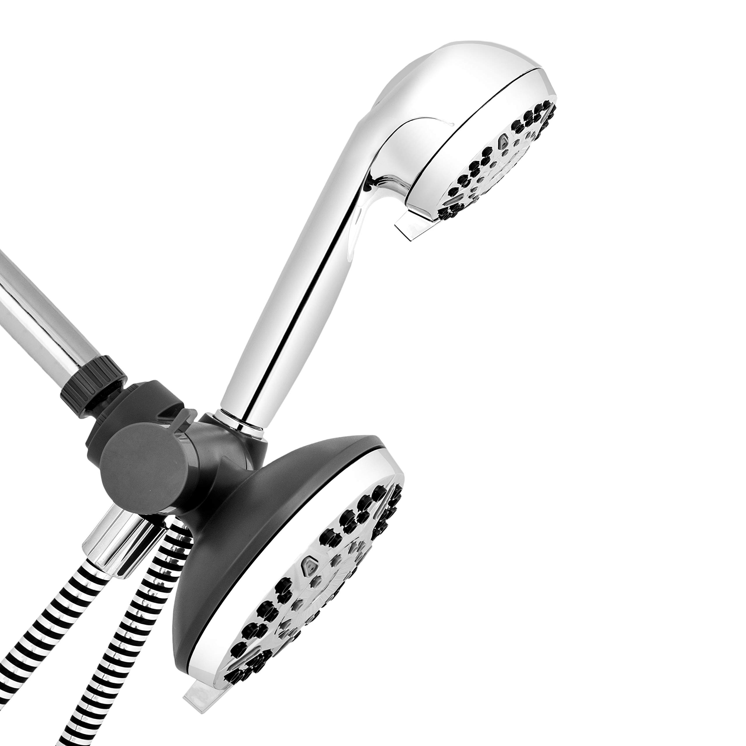 Waterpik High Pressure Shower Head Handheld Spray, 2-in-1 Dual System with 5-Foot Hose PowerPulse Therapeutic Massage, Chrome, 2.5 GPM XET-633-643