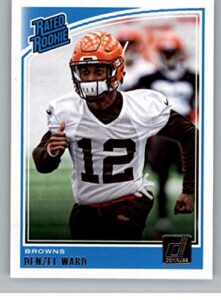 2018 donruss football #348 denzel ward rc rookie card cleveland browns rated rookie official nfl trading card