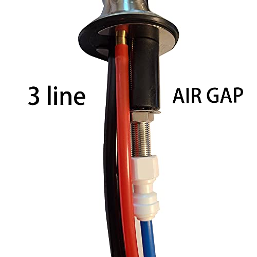 Air Gap 3 Line Lead-Free RO Faucet Drinking Water Filtration Reverse Osmosis Faucet (Brushed Nickel) NSF Certified