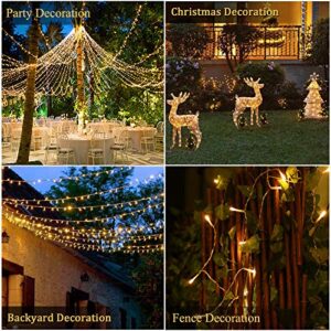 XUNXMAS 109ft 300 LED Christmas String Lights Indoor Outdoor, 8 Modes Christmas Tree Lights, Connectable Waterproof Twinkle Fairy Lights for Bedroom Party Patio Christmas Tree Decor(Warm White)