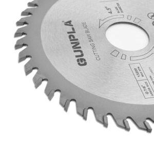 Gunpla 4-1/2-inch 40 Tooth Alloy Steel TCT General Purpose Hard & Soft Wood Cutting Saw Blade with 7/8-inch Arbor(Reduce Ring 5/8 inch)