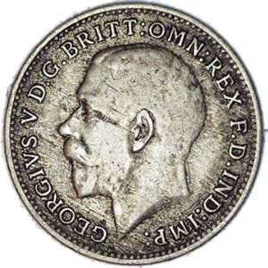 1921 UK George V British Silver Threepence Good