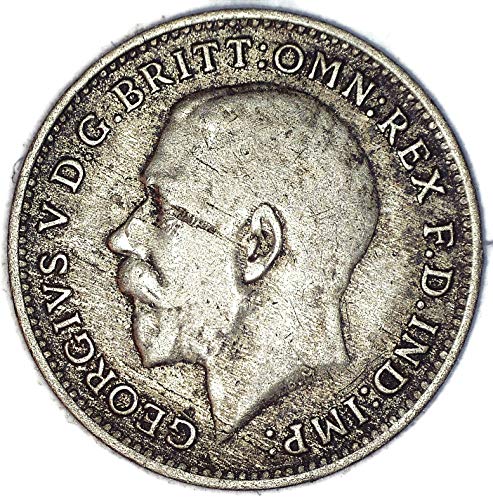 1921 UK George V British Silver Threepence Good