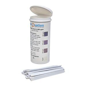 Peracetic Acid Test Strips, High Level, 0-500 ppm [Vial of 50 Strips]