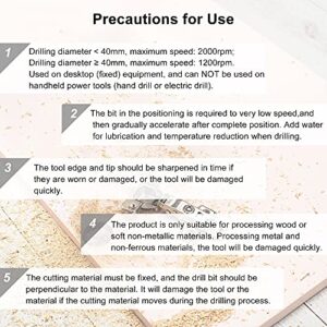 uxcell Forstner Drill Bits 30mm, Tungsten Carbide Wood Hole Saw Auger Opener, Woodworking Hinge Hole Drilling Boring Bit Cutter (Beige, Silver Tone)