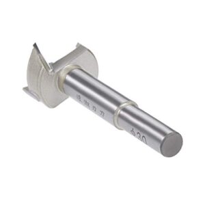 uxcell Forstner Drill Bits 30mm, Tungsten Carbide Wood Hole Saw Auger Opener, Woodworking Hinge Hole Drilling Boring Bit Cutter (Beige, Silver Tone)