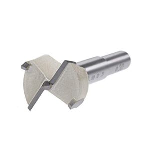 uxcell Forstner Drill Bits 30mm, Tungsten Carbide Wood Hole Saw Auger Opener, Woodworking Hinge Hole Drilling Boring Bit Cutter (Beige, Silver Tone)