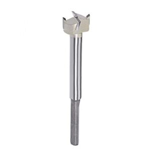 uxcell forstner drill bits 22mm, tungsten carbide wood hole saw auger opener 120mm length, woodworking hinge hole drilling boring bit cutter (beige, silver tone)