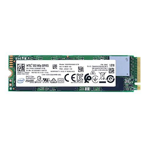 Intel 660p Series M.2 2280 1TB PCIe NVMe 3.0 x4 3D2, QLC Internal Solid State Drive (SSD) SSDPEKNW010T8X1