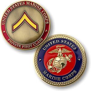 u.s. marine corps private first class challenge coin