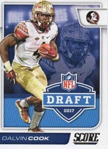 2017 score nfl draft #8 dalvin cook florida state seminoles rookie rc football trading card made by panini