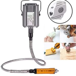 VOTOER Rotary Tool Flex Shaft Hanging Grinder Carver Electric Multi-function Metalworking Tools Repair Kit, Foot Pedal Control, 780W Strong Power, Metal Flexible Shaft, 23000 RPM