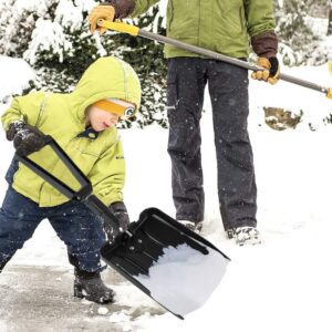 ELIVERN Foldable Snow Shovel, Compact Snow Shovel with Comfortable D-Grip Handle and Durable Aluminum Edge Blade, 13"-26" Portable Snow Shovel for Car, Truck, SUV (9" Blade)