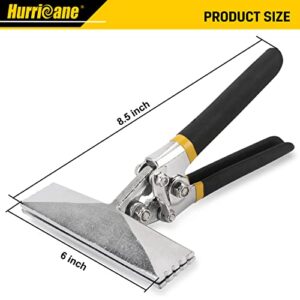 HURRICANE Sheet Metal Hand Seamer, 6 Inch Straight Jaw Sheet Bender Tools for Flattening Metal,Double Dipped Cushion Handle