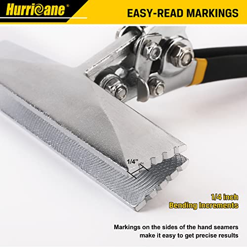 HURRICANE Sheet Metal Hand Seamer, 6 Inch Straight Jaw Sheet Bender Tools for Flattening Metal,Double Dipped Cushion Handle
