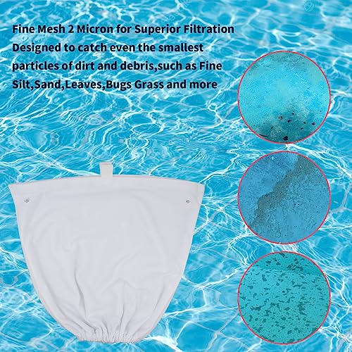 UCEDER Pool Cleaner Fine Filter Bag Polyester Pool Bags Washable & Reusable Pool Filter Bag Replacement for Aquabot/Aqua Filter Bag Products 8114(1 Pack)