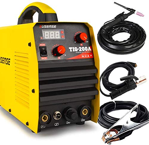 TOSENBA TIG Welder Stick Arc Welder Machine 200Amp Dual Voltage TIG Welding 110/220V DC IGBT Inverter Digital Display Portable 2 in 1 Multi-process Tig/MMA Welding Machine