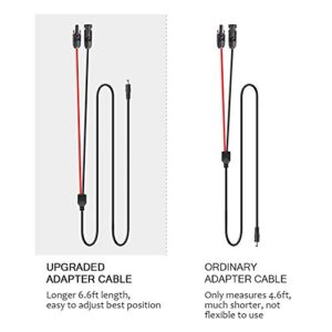 WOLFWILL Solar Panel Adapter Cable to DC 5.5mm x 2.1mm - Universal Charge Adapter Connector for All Power Solar Panel and Portable Solar Generator Inverter