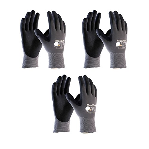 Maxiflex ATG 34-874/XXL Ultimate - Nylon, Micro-Foam Nitrile Grip Gloves - Black/Gray - XX-Large - 3 Pair Per Pack