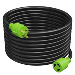 Leisure Cords 3-Prong 50 Foot 30 Amp Generator Cord, 10 Gauge Heavy Duty L5-30 Generator Power Cord Up to 3750W (50-Feet)