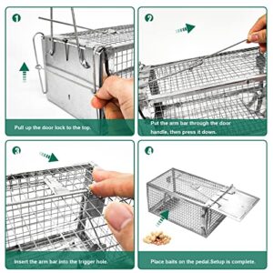 SZHLUX Rat Trap,Mouse Traps Work for Indoor and Outdoor,Small Rodent Animal-Mice Voles Hamsters Cage,Catch and Release(SZ-SL2614Z)