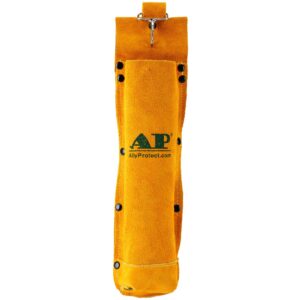 ap allyprotect.com flame retardant split cowhide leather electrodes/welding rod bag (golden)