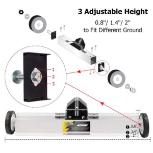 TUFFIOM 24-Inch Rolling Magnetic Pick-Up Sweeper | 30-LBS Capacity, with Quick Release Latch & Adjustable Long Handle, for Nails Needles Screws Collection