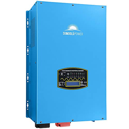 SUNGOLDPOWER 15000W 48V Inverter charger, Input 240V AC,Output 120/240V Split Phase Pure Sine Wave Inverter, Low Frequency Inverter, Heavy Duty Inverter for off Grid System（MPPT excluded）