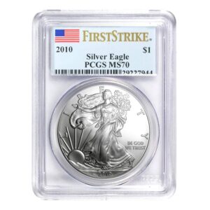2010 american silver eagle first strike $1 ms-70 pcgs