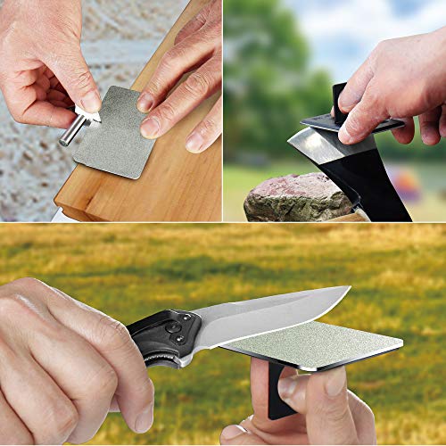 SHARPAL 114N Credit Card Size Diamond Sharpening Stone, Pocket Diamond Knife and Tool Sharpener (Fine 600 Grit)