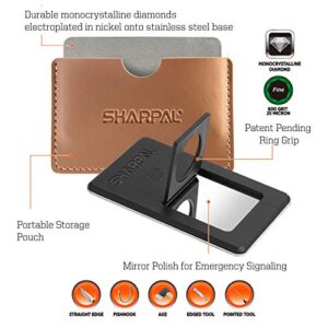 SHARPAL 114N Credit Card Size Diamond Sharpening Stone, Pocket Diamond Knife and Tool Sharpener (Fine 600 Grit)