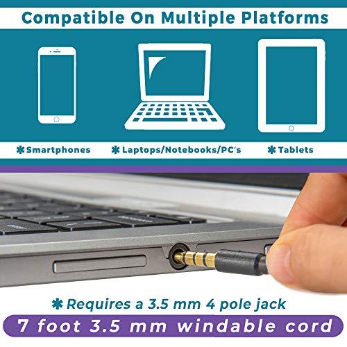 Executive Communication Systems WordForum 3.5mm TRRS 4 Pole with 3.5mm Stereo Speaker Output Jack and (1) WordForm 3.5mm TRS Stereo 360° Conference Microphone - Omnidirectional Recording for Meetings