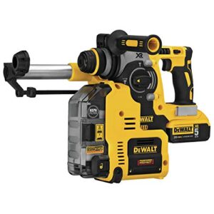 DEWALT 20V MAX XR Rotary Hammer, SDS Plus, L-Shape, On-Board Dust Extractor, 1-Inch (DCH273P2DHO)