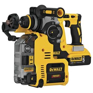 DEWALT 20V MAX XR Rotary Hammer, SDS Plus, L-Shape, On-Board Dust Extractor, 1-Inch (DCH273P2DHO)