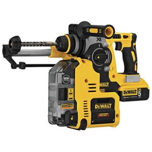 DEWALT 20V MAX XR Rotary Hammer, SDS Plus, L-Shape, On-Board Dust Extractor, 1-Inch (DCH273P2DHO)