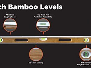 Johnson Level & Tool 48-in Bamboo Level,1611-4800, Black