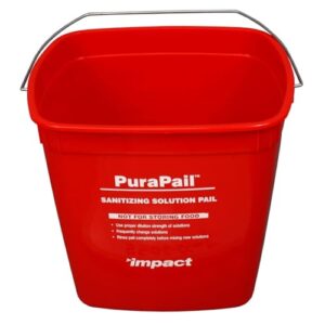 impact products purapail utility pail 6qt red sanitizing, 1 ea