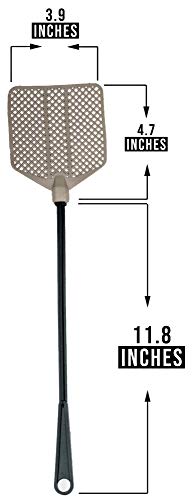 OFXDD Rubber Fly Swatter, Long Fly Swatter Pack Pest Control, Fly Swatter Heavy Duty, Assorted Colors Standard (4 Pack)