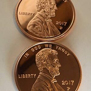 2017 P Abraham Lincoln two pack of 1 ounce pure copper rounds