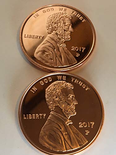 2017 P Abraham Lincoln two pack of 1 ounce pure copper rounds