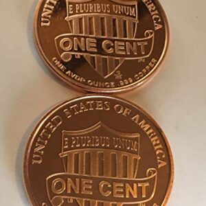 2017 P Abraham Lincoln two pack of 1 ounce pure copper rounds