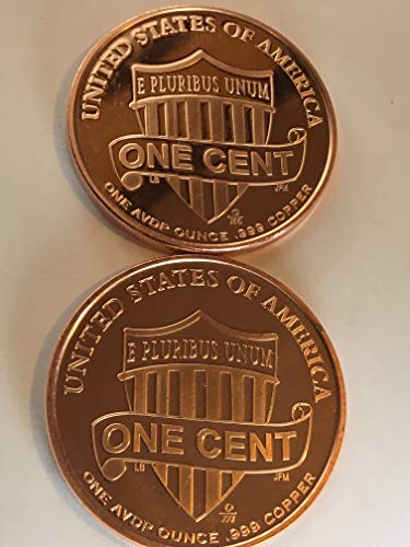 2017 P Abraham Lincoln two pack of 1 ounce pure copper rounds