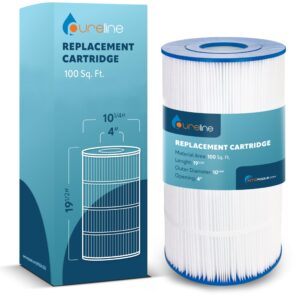 pureline pool replacement cartridge filter, 100 sq ft, pl0165, compatible with hayward c100s swimclear, c-8408, cx100xre