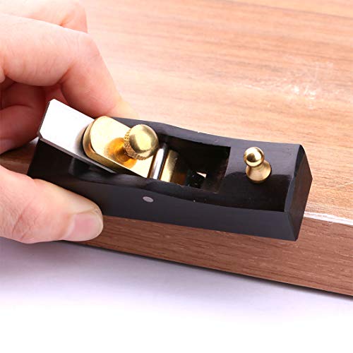 Katfort Mini Hand Planer for Woodworking, 3.2inch Wood Planer Hand Tool Flat Bottom Trimming Plane for Wood Planing Surface Smoothing, with 1 Planer Blade and 1 Metal Fixer