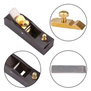 Katfort Mini Hand Planer for Woodworking, 3.2inch Wood Planer Hand Tool Flat Bottom Trimming Plane for Wood Planing Surface Smoothing, with 1 Planer Blade and 1 Metal Fixer