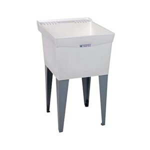 mustee 19f utilatub laundry tub floor mount, 24-inch x 20-inch, white