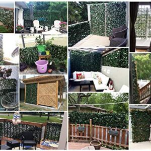 Expandable Fence Privacy Screen for Balcony Patio Outdoor,Decorative Faux Ivy Fencing Panel,Artificial Hedges (Single Sided Leaves)